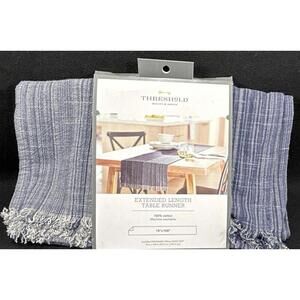 Threshold Extended Length Striped Table Runner 14 x 108 in